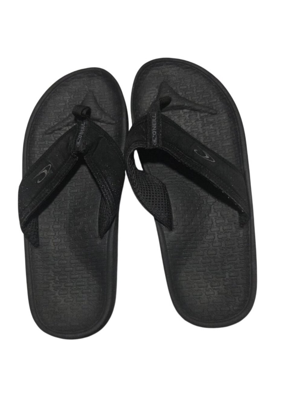 ONeill Thong Flip Flops Mens Size 9 Black Sandals Durable Rubber Sole Surf Beach